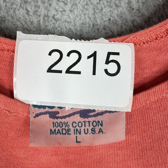 VTG Zip Code Maxi Dress Womens Sz Large Orange Sleeveless Embroidered Beach USA - Picture 9 of 10